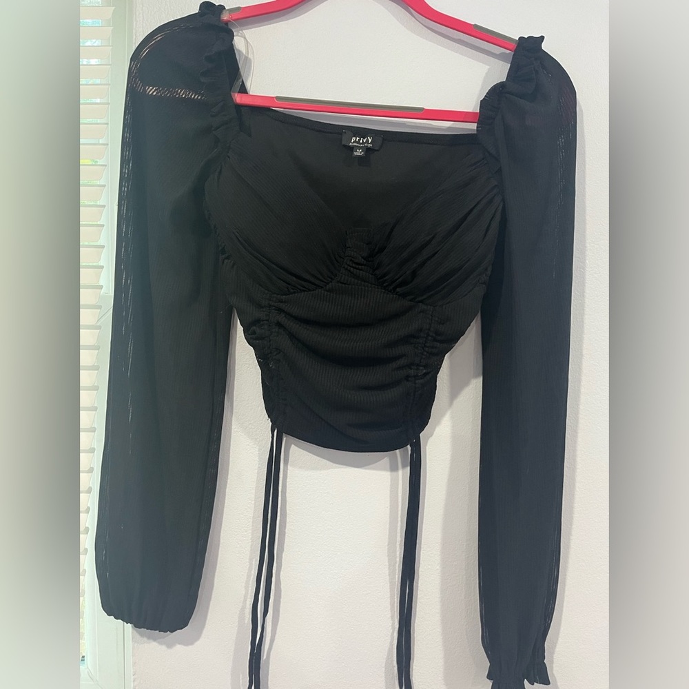 Privy black blouse
